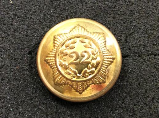 The 22nd Cheshire Regiment Of Foot Officers Gilt Button 