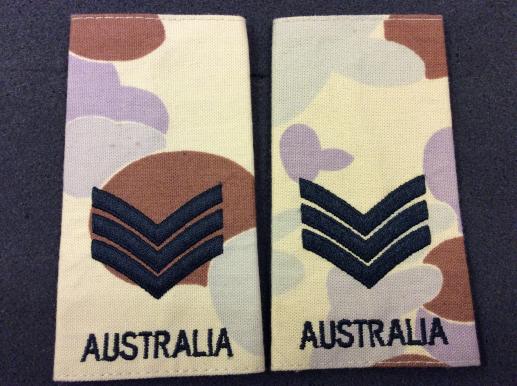 Australian Desert cammo Sergeants Rank slides 