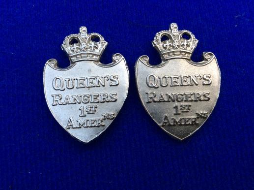 The Queens York Rangers ( 1st American Regt) Collars