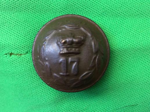 17th Regiment Of Foot Large excavated Button 