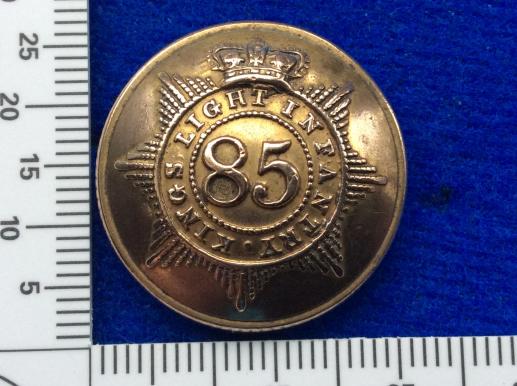 The 85th ( The Kings Light Infantry) Officers Gilt Button 