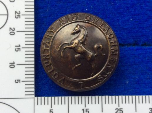 Voluntary Aid Detachments T blackened brass button 