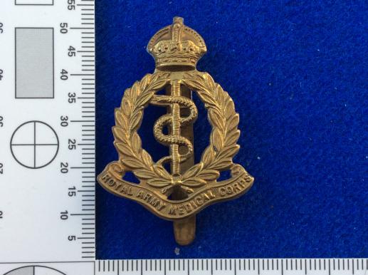 Post 1902 R.A.M.C all brass O.Rs Cap Badge 