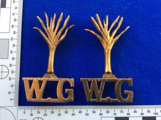 Welsh Guards Brass Shoulder Titles 