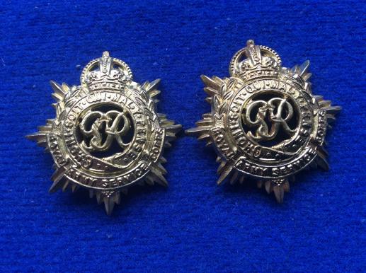 WW2 Royal Army Service Corps Gilt Collars 
