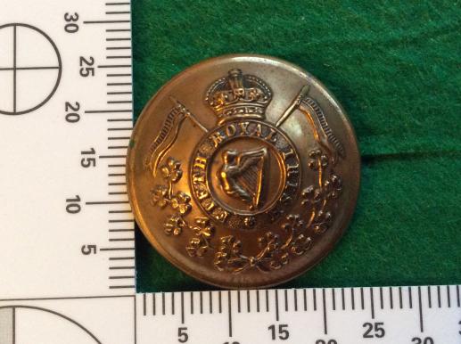 Post 1902 Fifth Royal Irish Brass Button 