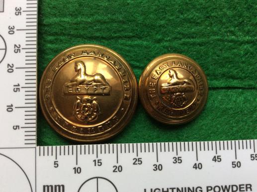 The East Lancashire Regiment Buttons 