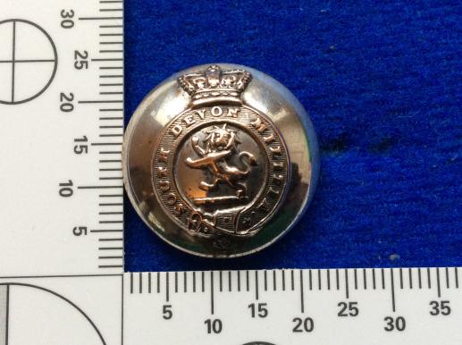 2nd or South Devon Militia Button 1855-1881