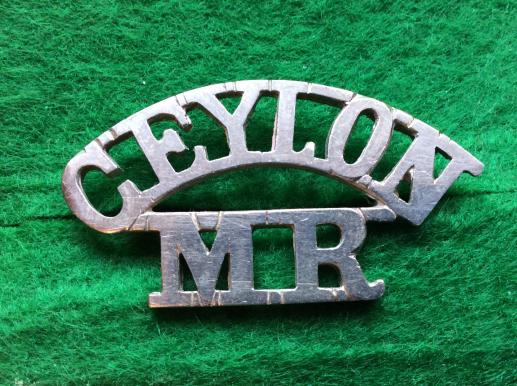 Ceylon Mounted Rifles Shoulder Title 1906-38