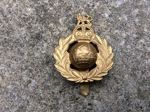 K/C Royal Marines Brass O/Rs Cap Badge with rear slider