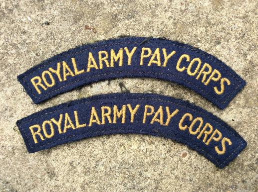ROYAL ARMY PAY CORPS Cloth Shoulder Titles 