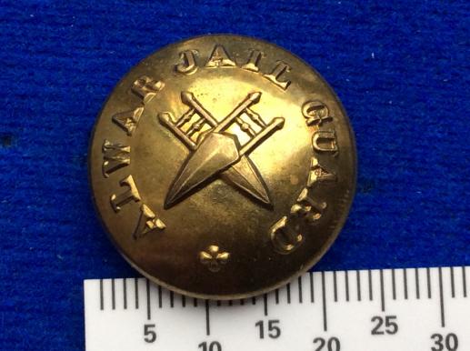 ALWAR JAIL GUARD large brass 23mm Button 