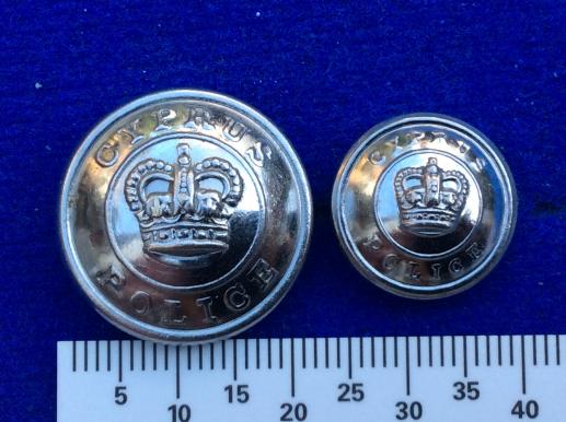 Q/C Cyprus Police Buttons, 22mm and 15mm size