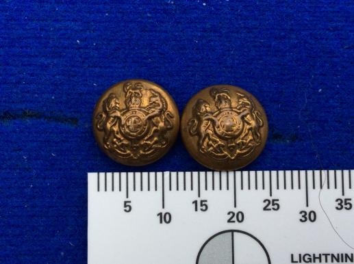 WW1/2 General Service Hat or Cap Buttons, 12mm size