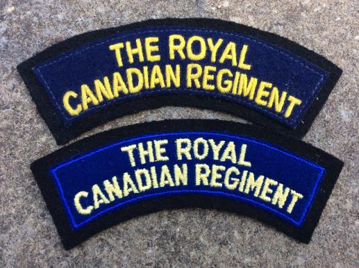 The Royal Canadian Regiment Cloth Shoulder Titles 