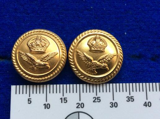 WW1 R.N.A.S Gilt Officers Buttons , medium 16mm size