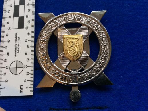 Canadian Nova Scotia Highlanders bi/metal glengarry badge