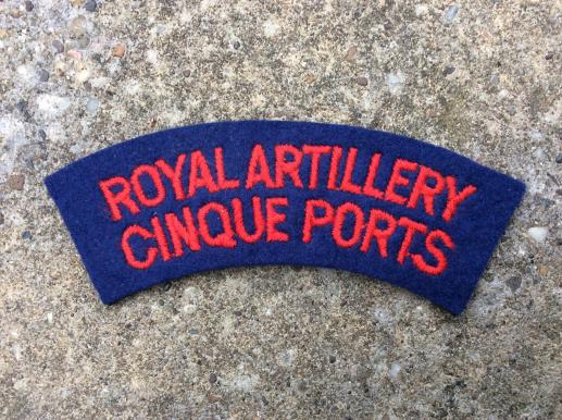 Royal Artillery Cinque Ports Cloth Shoulder Title