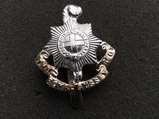 Early Anodised The Royal Sussex Regiment Cap badge