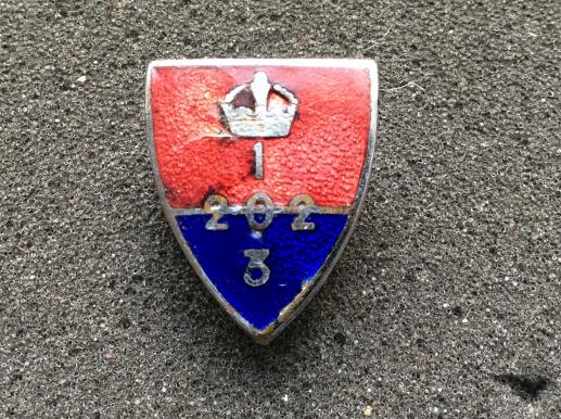 Rare Home Guard Auxiliaries Enamel Lapel Badge, 