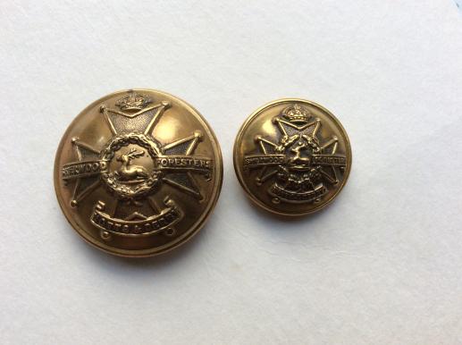 Sherwood Foresters, Notts & Derby Brass Buttons