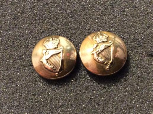 Post 1902 Irish Guards 13mm Gilt Hat Buttons 