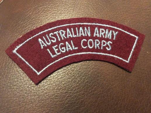 Australian Army Legal Corps early bordered Shoulder title