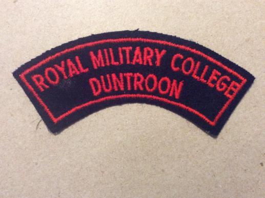 Royal Military College Duntroon, bordered wool title