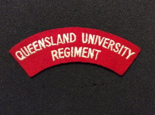 Queensland university Regiment Shoulder title