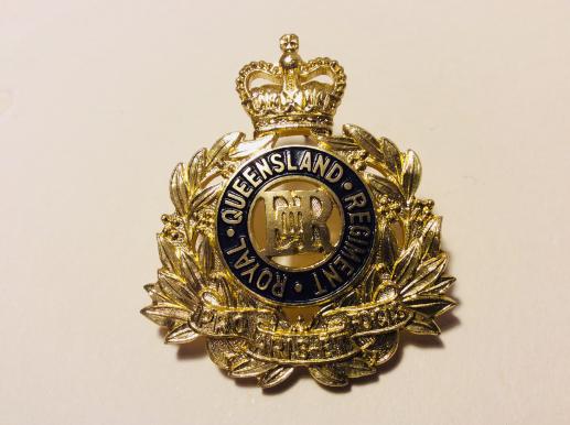 Royal Queensland Regiment Anodised Hat badge