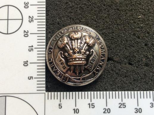 Earl of Chester’s Yeomanry silver plated Officers Button 