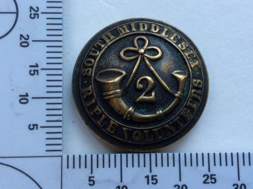 2nd South Middlesex Rifle Volunteers Large Button 