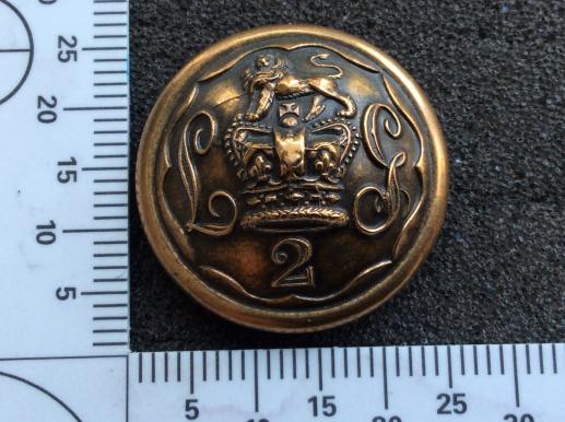 QVC 2nd Life Guards 1860-1902 Officers Gilt Button 