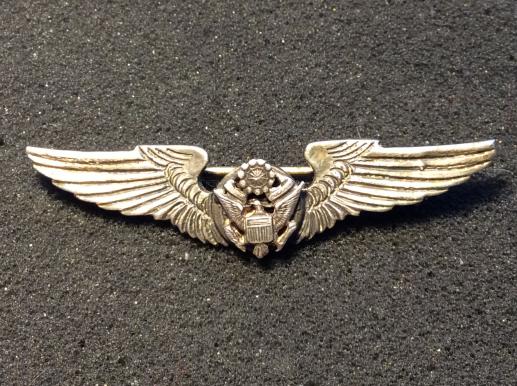 WW2 U.S.A.A.F Miniature Silver Air crew wings