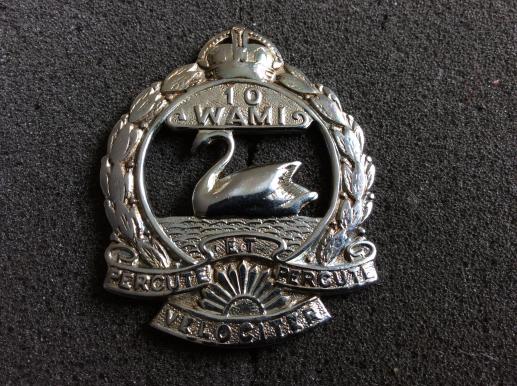 10th Western Australia Mounted Infantry Hat Badge 1948/53