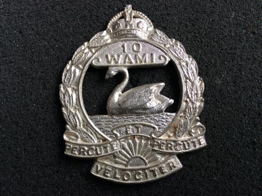 K/C 10th Western Australia Mounted Infantry Hat Badge 1948/53