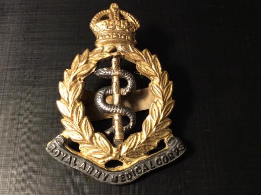 Post 1902 R.A.M.C Officers Silver & Gilt Cap badge