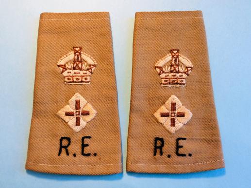 WW2 Locally Made R.E Lieutenant Colonels Rank slides