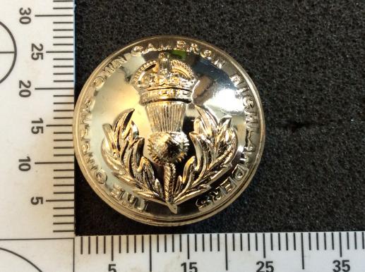 The Queens Own Cameron Highlanders Anodised Button 