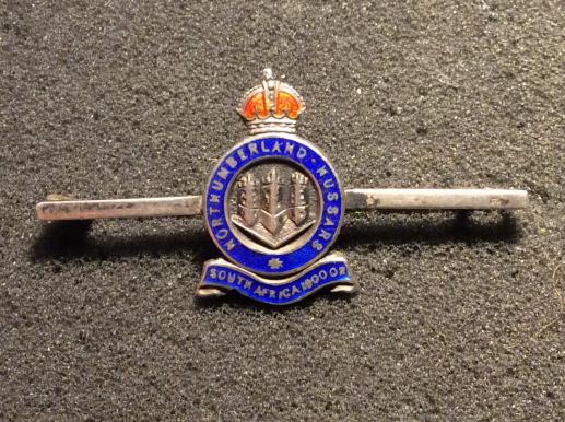 WW1/2 Northumberland Hussars Silver & Enamel Tie pin