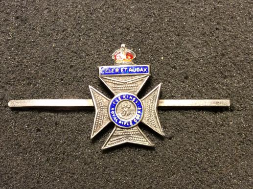 Kings crown Kings Royal Rifle Corps Silver & enamel  Tie pin