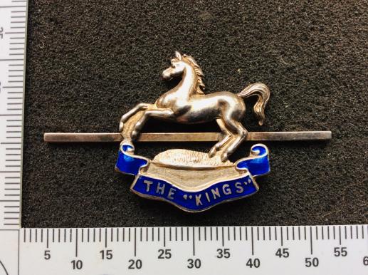 The Kings Regiment ( Liverpool) Silver & Enamel Tie pin