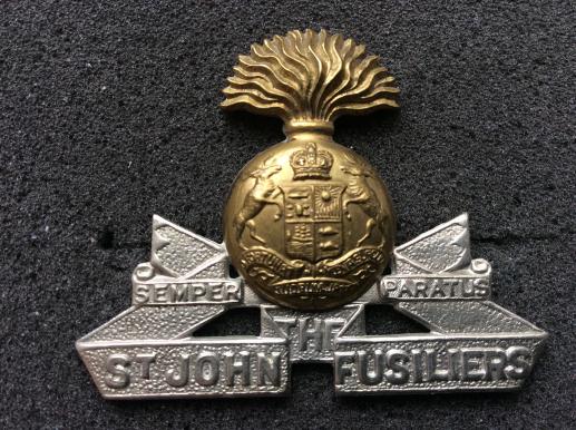 WW2 Canadian The St John Fusiliers (M.G) Cap Badge 