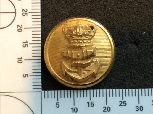 Victorian Royal Navy Large 22mm Gilt Button By Firmin 