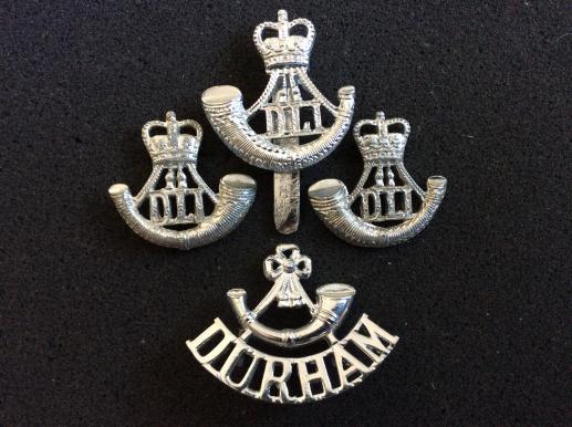 Anodised Durham Light Infantry Cap, Collar & title