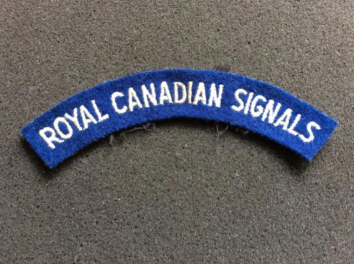 Royal Canadian Signals Cloth Shoulder Title 