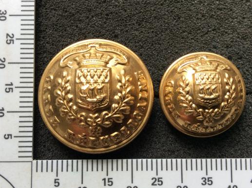 French GARDE REPUBLICAINE Gilt Buttons 