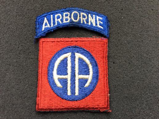WW2 British Made silk U.S 82nd Airborne Division Sleeve Patch  