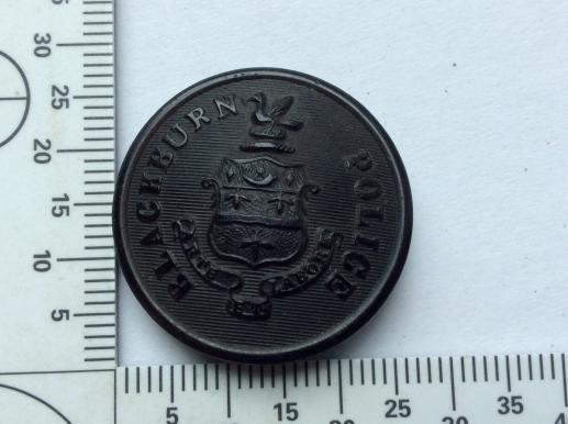 Blackburn Police Black Button circa 1900