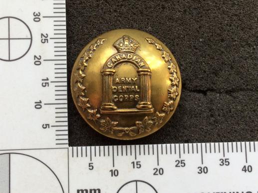 WW1 Canadian Army Dental Corps 1915-29 large Button 